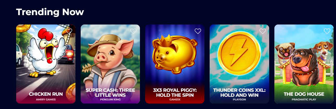 trending games ninecasino